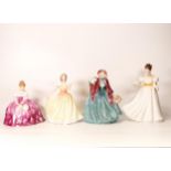 Royal Doulton Lady Figures to include Victoria (2nds) HN2474, Deborah Hn3644, Lady Charmain Hn1948 &