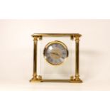 Brass Effect London Clock Co Mantle Clock, height 17cm