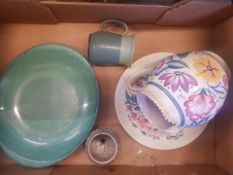 A mixed collection of Mid Century pottery to include Poole Pottery Jug & Plates etc