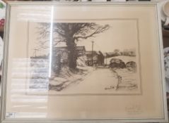SMITH, Harry (Local Artist, Late 20th Century). Signed Print depicting 'Farm Near Barthomley, Staffs