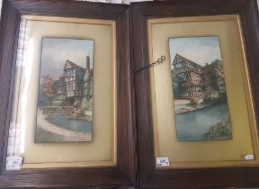 EVANS, E. J. B. (active 1900–1920), Two Early 20th Century Watercolours depicting Moreton Hall,