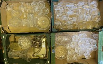 Large quantity of cut glass items to include Tumblers, brandy glasses, vases, fruit bowls etc (4