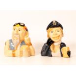 John Beswick Collection Ceramic Novelty Biker Theme Salt & Pepper Pots, height 9cm(2)