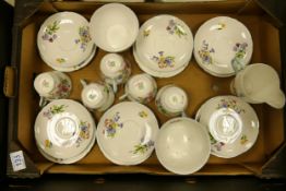 A collection of Shelley Wild Flowers Patterned Tea ware (20 pieces)