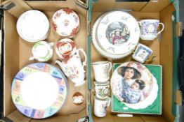 A mixed collection of items to include Paragon Rockingham patterned items, Doulton Trialfinder