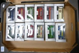 A collection of EFE Exclusive First Editions Model Toy Advertising Vehicles & Buses(12)