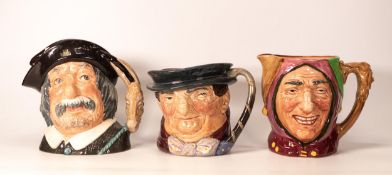 Royal Doulton large character jugs Touchstone, Tony Weller & Sancho Panca D6456(3)