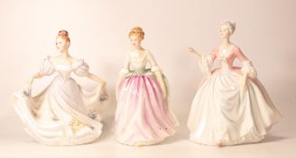 Royal Doulton Lady Figures Alison Hn3264, Diana Hn3266 & Hathy Hn3305(3)