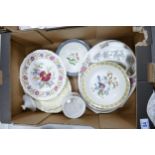 A mixed collection of items to include Wedgwood floral decorated bowls, Wedgwood platter, Wedgwood