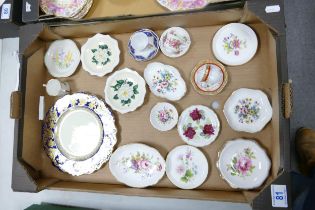 A mixed collection of items to include Royal Albert & Coalport Floral pin dishes , Paragon Gilded