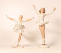 Two Continental Ballerina Figures, height of tallest 24cm(2)