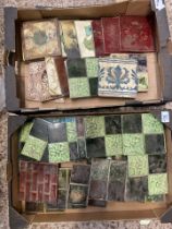 A collection of Art Nouveau & similar earthenware tiles (2 trays)