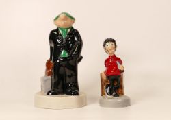 Wade Novelty Figures Andy Capp Money Box & Sid The Sexist from VIZ, tallest 18cm(2)