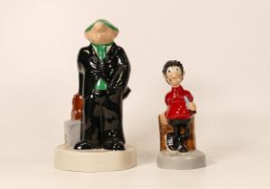 Wade Novelty Figures Andy Capp Money Box & Sid The Sexist from VIZ, tallest 18cm(2)