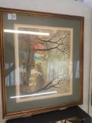A framed and signed Helen Bradley print, published by Miss Carter Publications, Manchester, England,