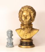 Royal Doulton Large Overpainted Bust of Princess Anne & smaller Thatcher, tallest 28cm(2)