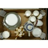 A mixed collection of items to include Royal Doulton Braemar patterned plates, sandwich plate & cake