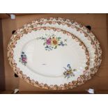 Royal Worcester reproduction Caroline pattern oval platters to include 2 medium size, 1 large & 1 XL