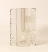 Mid Century Scandinavian Ice Block Type Bud Vase, height 14cm