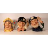 Royal Doulton large character jugs The Red Queen D6777, Old Salt D6551 & Mad Hatter D6698(3)
