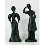 A Pair of Royal Wessex figures of gent and lady