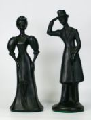 A Pair of Royal Wessex figures of gent and lady