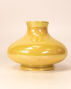 Moorcroft small yellow lustre vase. Height 7.5cm