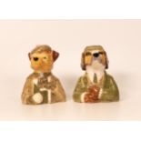 John Beswick Collection Ceramic Novelty Hunting Theme Salt & Pepper Pots, height 9cm(2)