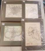 A Collection of Seven English Maps; to include a nice Cheshire feauturing local family arms together