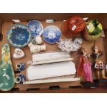 A mixed collection of ceramic items to include Royal Copenhagen pin dishes, carltonware bread