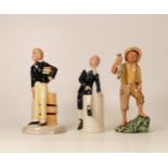 Royal Doulton Figures Tom Brown Hn2941, Huckleberry Fin Hn2927 (2nds) & Little Lord Fauntleroy