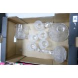 A collection of Quality Lead Crystal including Waterford whisky glasses, water jug , decanter &