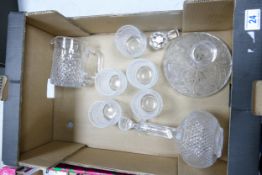 A collection of Quality Lead Crystal including Waterford whisky glasses, water jug , decanter &