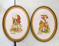 Goebel Hummel figure Theme Embroideries, tallest 32.5cm(2)