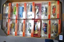 A collection of Matchbox Models of Yesteryear Model Toy Advertising Vehicles & Race Cars(14)