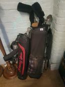 Part Adult set of golf clubs together with part childs set of golf clubs to include regal and