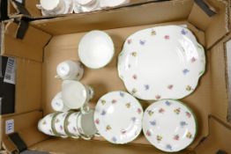 Crown Staffordshire Floral Decorated Tea set