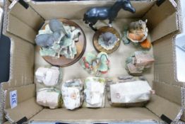 A mixed collection of items to include Border Fine Arts Figure Together Again, Mouse on
