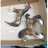 Two Damaged Beswick Horses