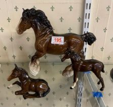 Beswick Cantering Shire 975, Foal 975 & similar (3)