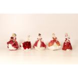 Royal Doulton Small Lady Figures to include Christmas Morn Hn3212, Christine Hn3269, Southern