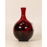 Roya Doulton Flambe Woodcut Vase, height 11cm
