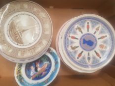 A collection of Wedgwood decorative wall plates approx 20 total