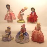 Royal Doulton Lady Figures to include Linda Hn2106, Monica Hn1467, Mary Had a Little Lamb Hn2048,