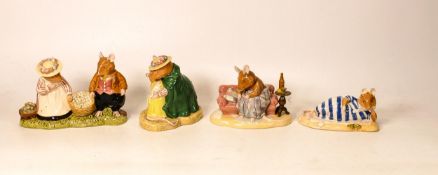 Royal Doulton Brambly Hedge Figures Yor Safe DBH63, Off To Pick Mushrooms DBH66 , Where are Basils
