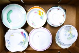A collection of Shelley side plates and saucers (60 pieces)