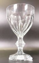 A collection of 10 Colle Glass Crystal Berlino Pattern White Wine Glasses / Goblets(2)