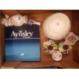 A mixed collection of ceramic items to include Aynsley boxed 2 tier cake stand, Aynsley small