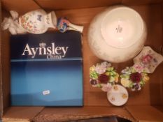 A mixed collection of ceramic items to include Aynsley boxed 2 tier cake stand, Aynsley small