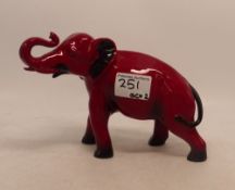 Royal Doulton Flambe Elephant with trunk in salute